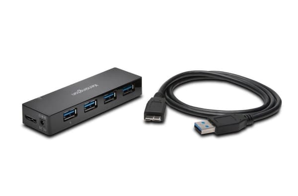 Kensington Hub USB 3.0:lla ja 4 lataus- ja synkronointiportilla + lataus-USB 3.0 - 1 kpl