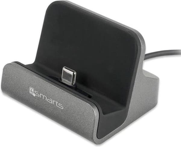 4Smarts VoltDock USB-C Holder med Oplader Grå