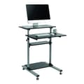 Miniatyrbillede 6 af 6: LogiLink BP0070 kompakt og rullebar stående computerarbejdsstation sølv/sort