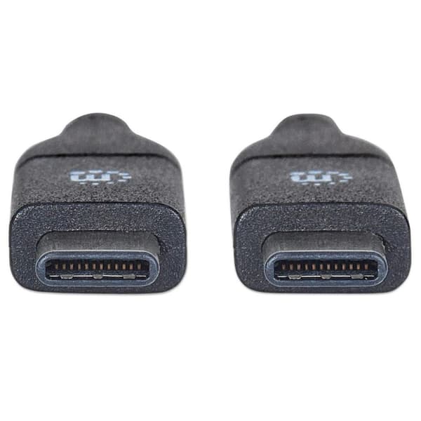 Manhattan 354899 USB 3.1 Typ C Gen2 Kabel Typ C Hane till Typ C Hane 10 Gbit/s 0,5 m Svart