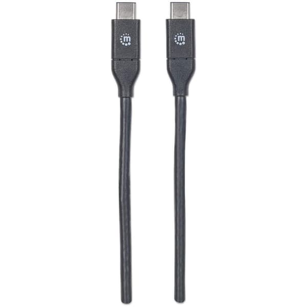 Manhattan 354899 USB 3.1 Typ C Gen2 Kabel Typ C Hane till Typ C Hane 10 Gbit/s 0,5 m Svart