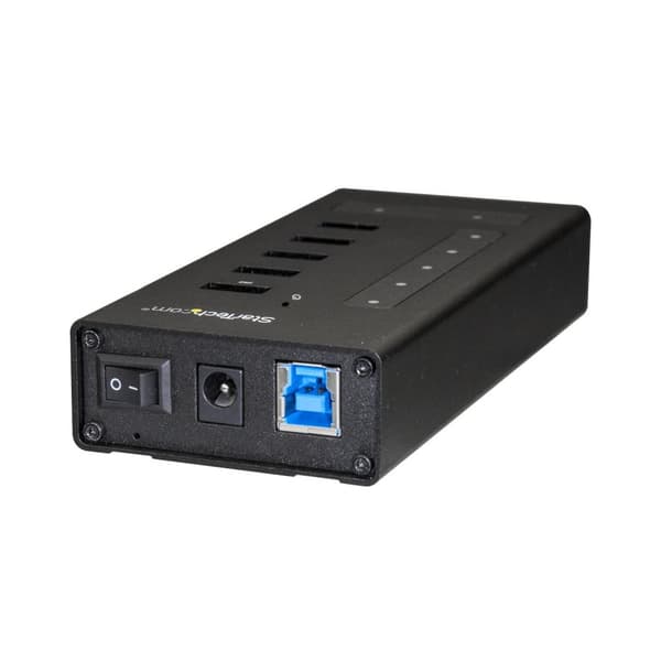 StarTech.com 7-portars USB-hubb - USB-A till 5x USB-A och 2x USB-C - USB 3.0 - Metall - Industriell USB-hubb - Monterbar USB-hubb - Hub - 5 x SuperSpe