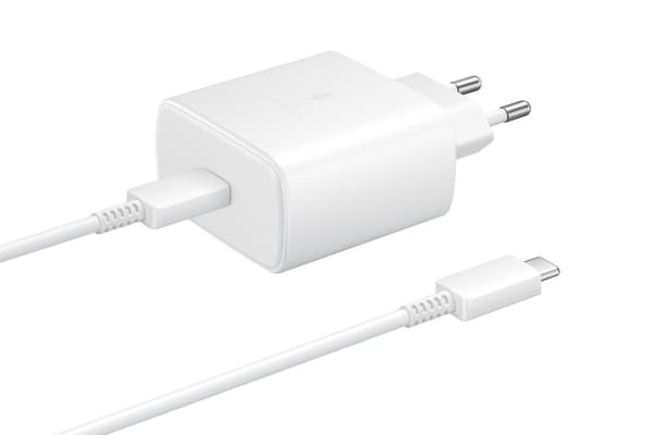 Samsung 45W Oplader - USB-C Hurtigoplader - Hvid