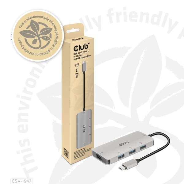 Club 3D CSV-1547 - Hub - 4 x USB 3.1 Gen 2 - Desktop (CSV-1547)
