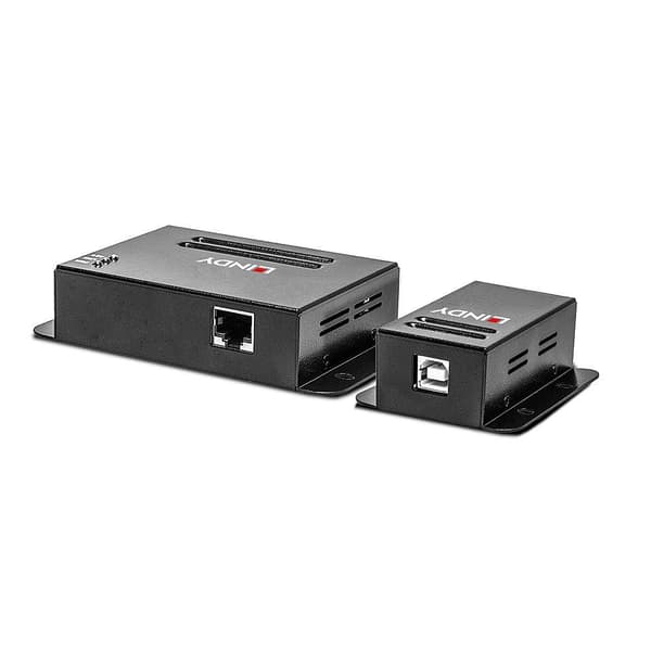 Lindy USB 2.0 Cat.5 Extender 50 m, virta RJ45:n kautta, 4 porttia (42681)