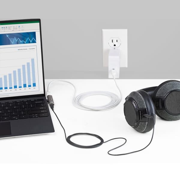 StarTech USB C-lyd- og opladningsadapter, USB-C-lydadapter med USB-C-lydhovedtelefon-/headset-port og 60W USB Type-C strømforsynings-gennemgangsoplade