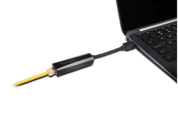 Kensington UA0000E - Netværksadapter - SuperSpeed USB3.0 - Gigabit Ethernet x 1 - Sort (K33981WW)