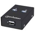 Miniatyrbild 5 av 6: Manhattan 2-Port USB 2.0 Switcher (För att dela en USB-enhet, växla via kortkommando) & AmazonBasics - USB-kabel, USB A hane till USB B hane, USB 2.0,