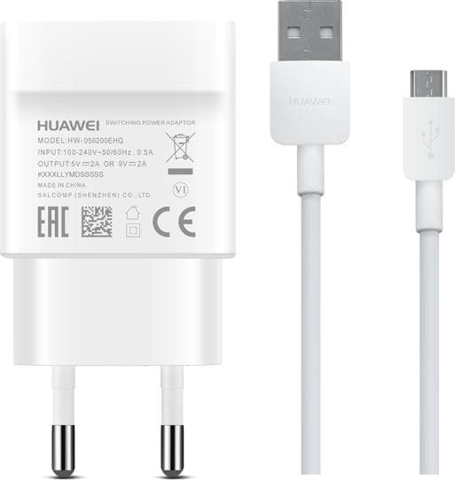 Huawei universaladapter + 1m USB-C-kabel - Snabbladdning - Vit