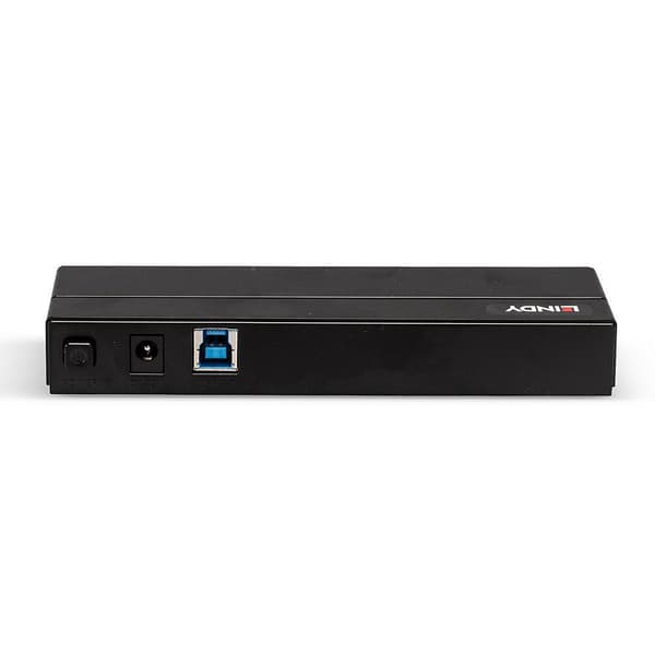 Lindy 43228 3.1 & Lataus 7 porttia 3.2 Gen 1 Hub (USB 3.0) Musta