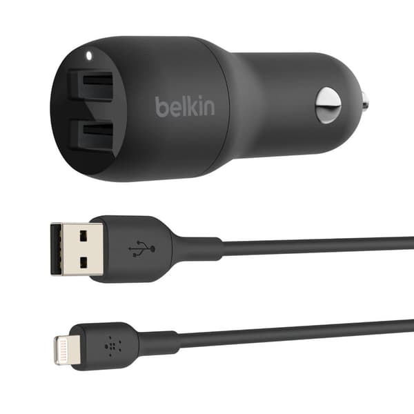 Belkin 2-ports billader - 2,4A - 24W - Sort