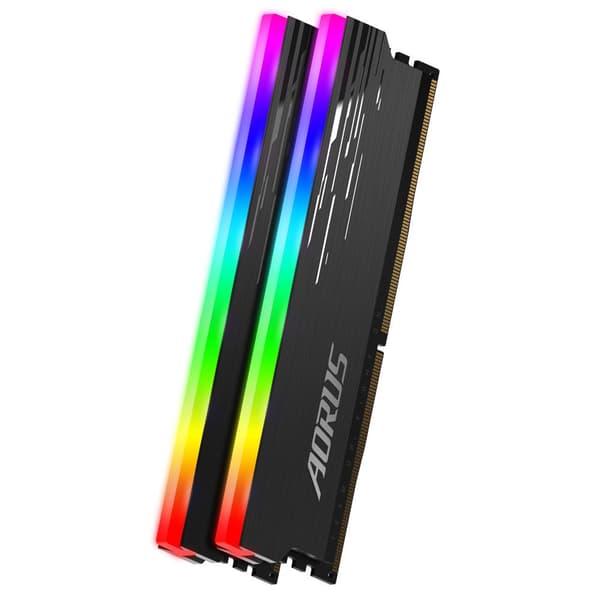 Gigabyte AORUS RGB - DDR4 - Kit - 16 GB: 2 x 8 GB - DIMM 288-PIN - 3733 MHz / PC4-29800 - CL18 - 1,4 V - obuffrad - icke-ECC - grå (GP-ARS16G37)