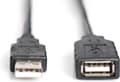Miniatyrbillede 4 af 5: Digitus USB-kabel USB 2.0 USB-A-stik, USB-A-stik 15,00 m Sort Med USB, Med forlængerkabel