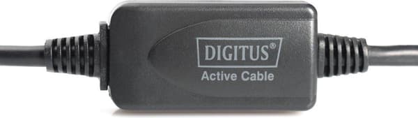 Digitus USB-kabel USB 2.0 USB-A-stik, USB-A-stik 15,00 m Sort Med USB, Med forlængerkabel