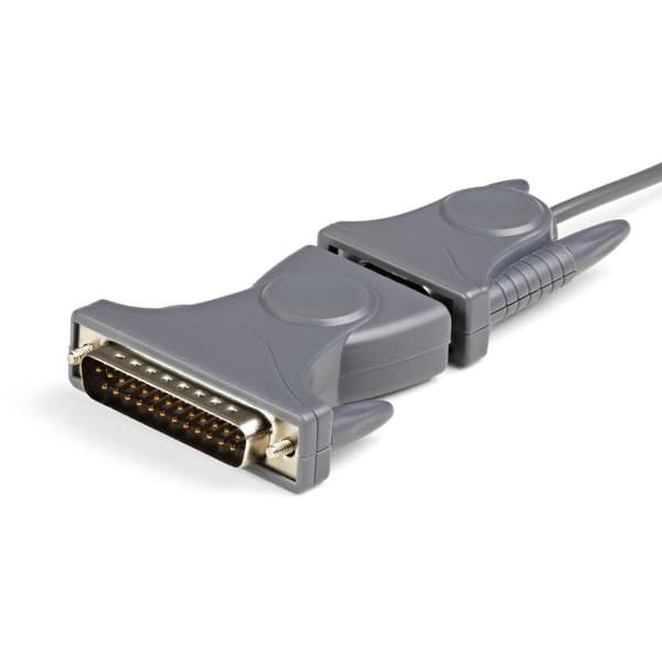 StarTech.com USB 2.0 til seriel RS232 / DB9 / DB25 adapterkabel - M/M - USB til seriel adapter / konverterkabel - Seriel adapter - USB 2.0 - Grå