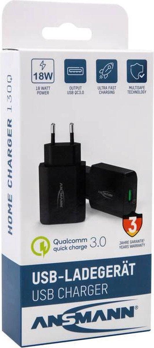 Ansmann Kotilaturi 130Q 1001-0099 USB-laturi Kotiin Lähtövirta (max.) 3000 mA 1 x USB 3.2 Gen 1 väylä A (USB 3.0)