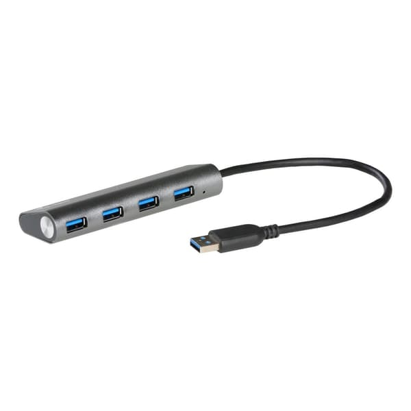 I-TEC USB 3.0 Metal Charging HUB 4 Port-port med extern strömadapter 4x USB-laddningsport. För surfplattor Notebooks Ultrabooks PC (U3HUB448)