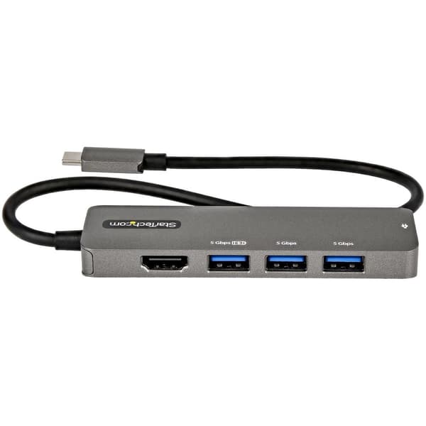 StarTech USB-C Multiport Adapter - USB-C til HDMI 2.0b 4K 60Hz (HDR10) - 100W Power Delivery Pass-Through - 4-Port USB 3.0 Hub - USB Type-C Mini Dock