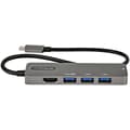 Miniatyrbillede 2 af 3: StarTech USB-C Multiport Adapter - USB-C til HDMI 2.0b 4K 60Hz (HDR10) - 100W Power Delivery Pass-Through - 4-Port USB 3.0 Hub - USB Type-C Mini Dock