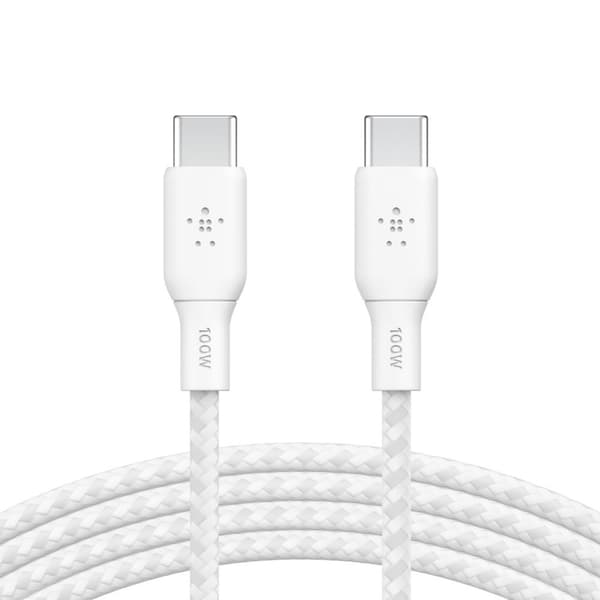 Belkin BOOST CHARGE - USB-kaapeli - USB-C (M) - USB-C (M) - 3,0 m - valkoinen (CAB014BT3MWH)