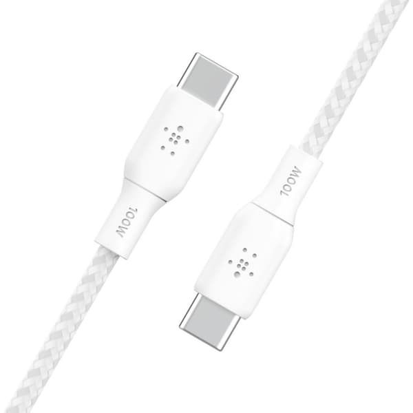 Belkin BOOST CHARGE - USB-kaapeli - USB-C (M) - USB-C (M) - 3,0 m - valkoinen (CAB014BT3MWH)