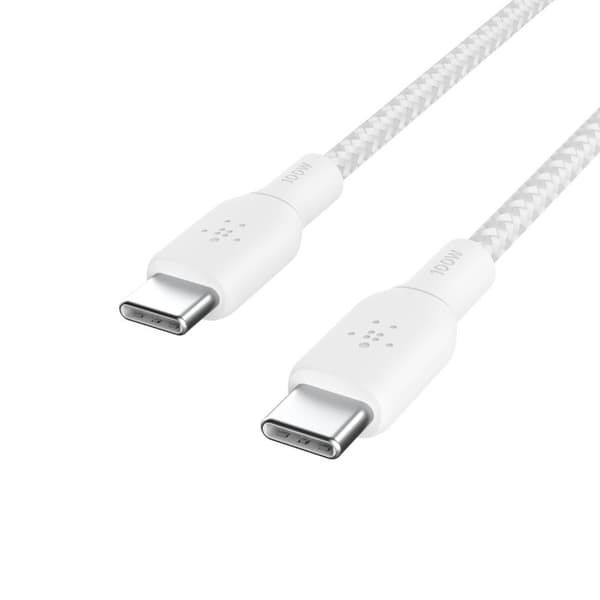 Belkin BOOST CHARGE - USB-kaapeli - USB-C (M) - USB-C (M) - 3,0 m - valkoinen (CAB014BT3MWH)