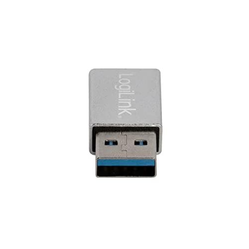Logilink - USB-adapter - USB (M) til USB-C (W) - USB 3.2 Gen 1 - 5 V - 3 A - 3,4 cm - sølv (AU0056)