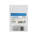 Miniatyrbillede 6 af 6: Logilink - USB-adapter - USB (M) til USB-C (W) - USB 3.2 Gen 1 - 5 V - 3 A - 3,4 cm - sølv (AU0056)