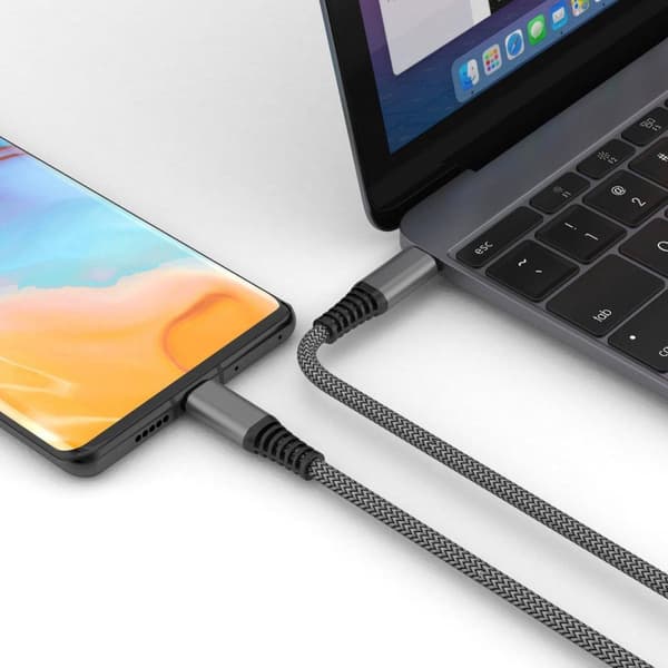 4smarts PremiumCord 100W USB-C til USB-C-kabel 5A 3M Sort