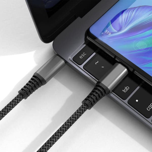 4smarts PremiumCord 100W USB-C til USB-C-kabel 5A 3M Sort