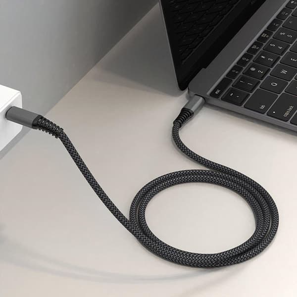 4smarts PremiumCord 100W USB-C til USB-C-kabel 5A 3M Sort