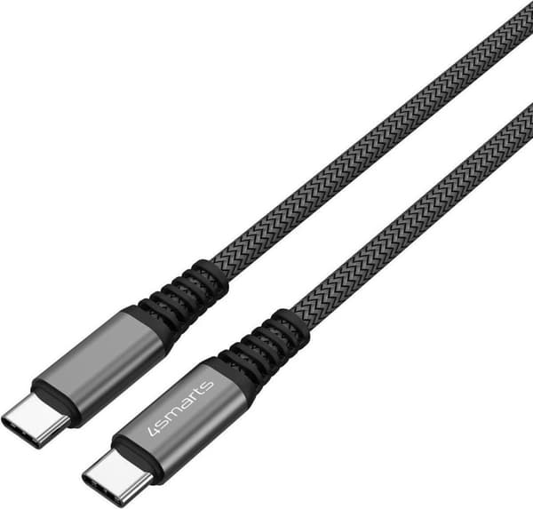 4smarts PremiumCord 100W USB-C til USB-C-kabel 5A 3M Sort