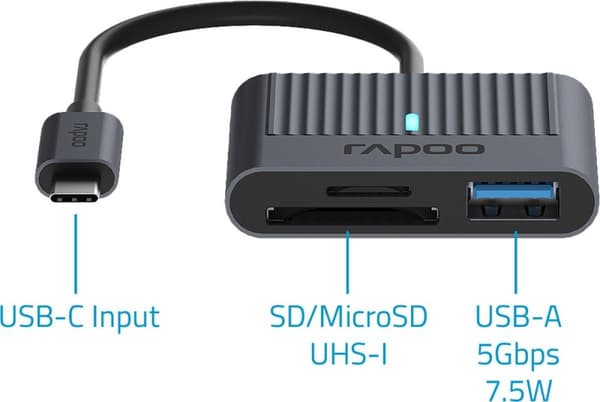 Rapoo USB-C kortläsare