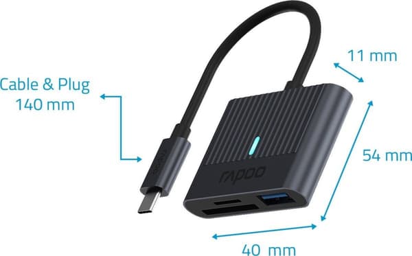Rapoo USB-C kortläsare