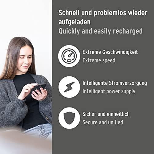 brennenstuhl®Estilo USB-oplader med hurtigopladningsfunktion / multi-USB ladestation med rustfri ståloverflade og 1,5m tekstilkabel (4x USB-A ladestik