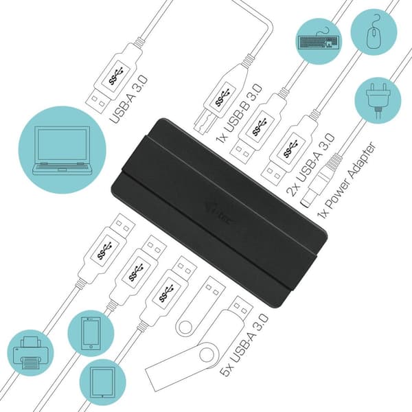 i-tec USB 3.0 CHARGING HUB 7 iTEC I-TEC USB 3.0 CHARGING HUB 7 (U3HUB742)