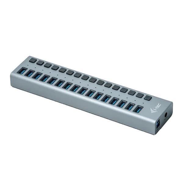 I-TEC USB 3.0 Charging HUB 16-porttinen portti ulkoisella virtalähteellä 90W 16x USB-latausportti tableteille kannettaville ultrabookeille PC (U3CHARG