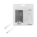 Miniatyrbild 5 av 5: LogiLink data- och laddningskabel, USB-C - USB-C-kontakt, vit 0,8 m, anslutning: USB-C-kontakt - USB-C-kontakt, USB-IF - 1 st (CU0180)