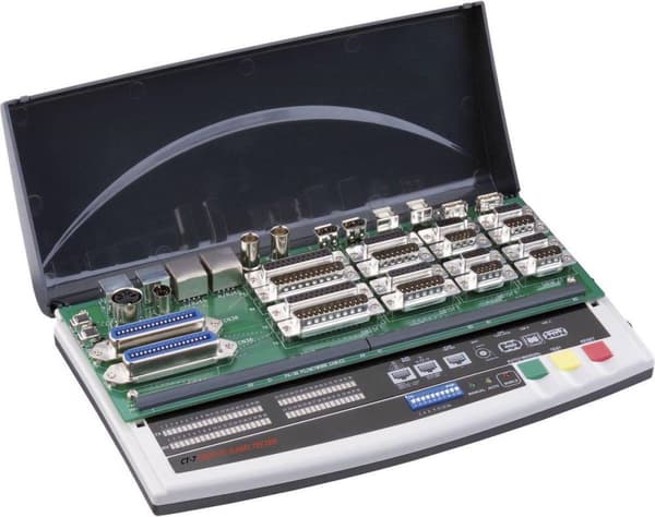 VOLTCRAFT CT-7 kabeltestare Lämplig för 9-, 15-, 25-stifts SUB-D, 15-stifts SUB-HD, Centronics, USB A + B, IEEE 1394, BN