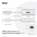 Miniatyrbild 4 av 7: Club 3D CAC-1519 - Nätverksadapter - USB-C 3.2 Gen 1 - Gigabit Ethernet