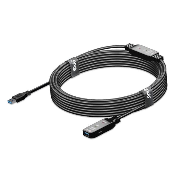 Club 3D USB 3.2 Gen1 aktiv förlängningskabel 10 meter M/W 28AWG