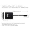 Miniatyrbild 4 av 9: Club 3D Multi Stream Transporter (MST) Hub USB3.2 Gen2 Typ-C till DisplayPort™ Dual Monitor 4K60Hz St./B