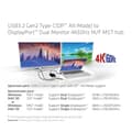 Miniatyrbild 6 av 9: Club 3D Multi Stream Transporter (MST) Hub USB3.2 Gen2 Typ-C till DisplayPort™ Dual Monitor 4K60Hz St./B