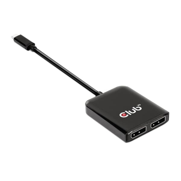 Club 3D Multi Stream Transporter (MST) Hub USB3.2 Gen2 Typ-C till DisplayPort™ Dual Monitor 4K60Hz St./B