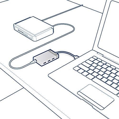 TRENDnet TU3-ETGH3 - Nätverksadapter - SuperSpeed USB3.0 - Gigabit Ethernet + USB3.0 x 3 (TU3-ETGH3)