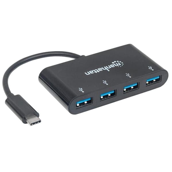 Manhattan SuperSpeed USB 3.1 Gen 1 Type-C Hub – Keskitin – 4 x USB 3.1 – pöytäkone (162746)