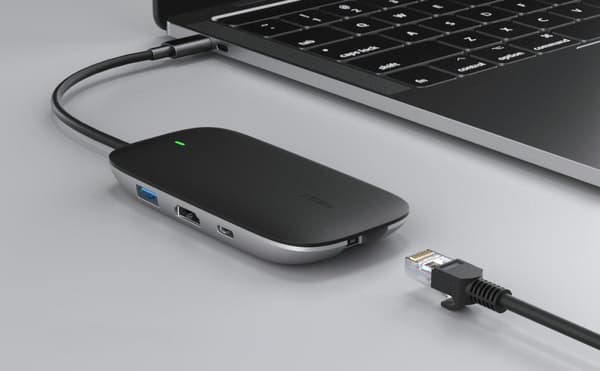 AUKEY CB-C71 interfacehub 5000 Mbit/s Sort