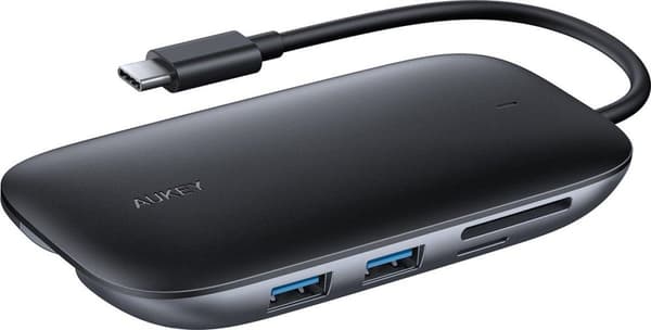 AUKEY CB-C71 interfacehub 5000 Mbit/s Sort