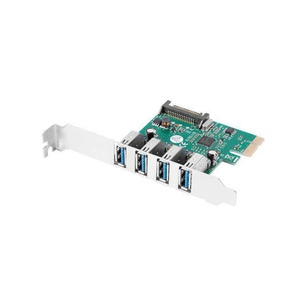 Lanberg PCE-US3-004 gränssnittskort/adapter Intern USB 3.2 Gen 1 (3.1 Gen 1) Grön, Metallisk