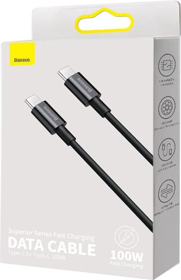 Baseus Superior USB kabel 1 m USB 2.0 USB C Sort